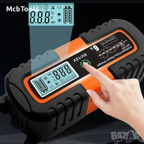 Зарядно за акумулатор 6A / 6-12V SMART, снимка 5 - Аксесоари и консумативи - 53461840