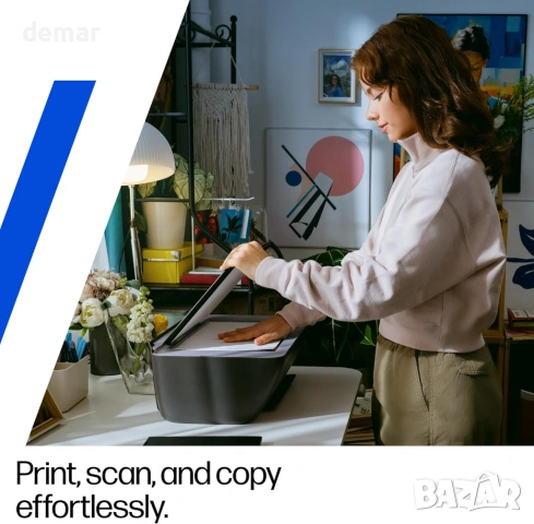 Многофункционален принтер HP DeskJet 2921 | Цветен | Безжичен, снимка 2 - Принтери, копири, скенери - 53632499