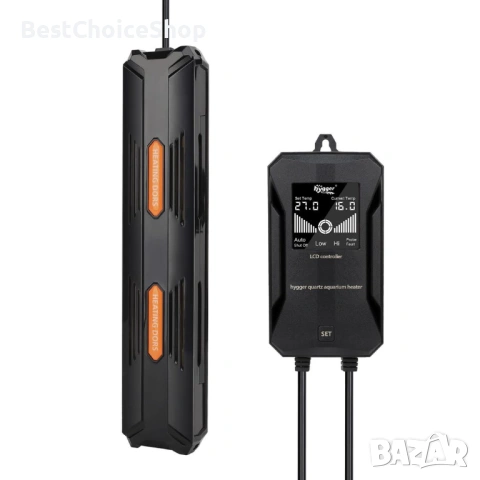 Нагревател hygger за аквариум 800W с регулируема температура и цифров LCD контролер – За 490-980L