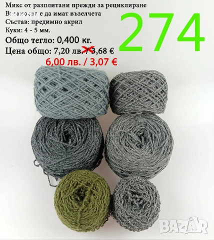 Евтини прежди в малки количества - нови и остатъци , снимка 6 - Други - 52042465