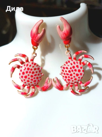 Обеци "Морски рачета", снимка 4 - Обеци - 53958194