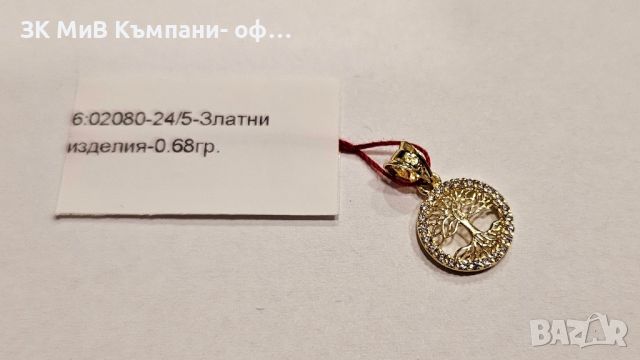 Златна висулка Дървото на живота 0.68гр, снимка 1 - Колиета, медальони, синджири - 46403509