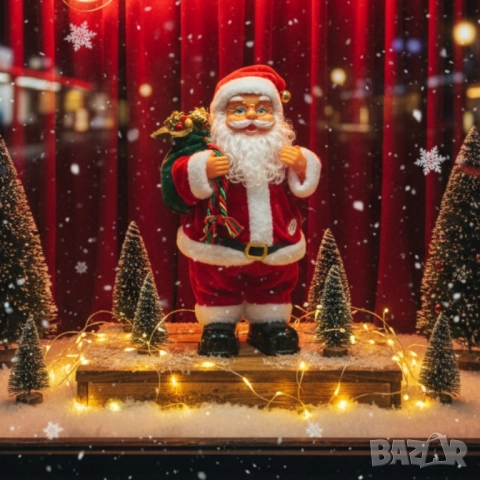 Танцуващ Дядо Коледа с музика и светлини – празнично настроение у дома