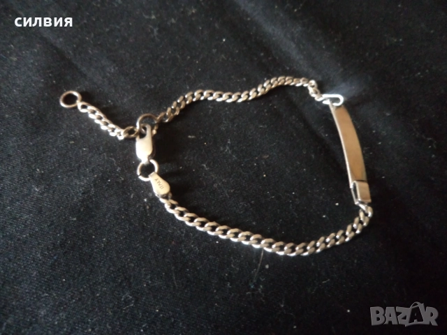 дамска сребърна гривна, снимка 6 - Гривни - 52075370