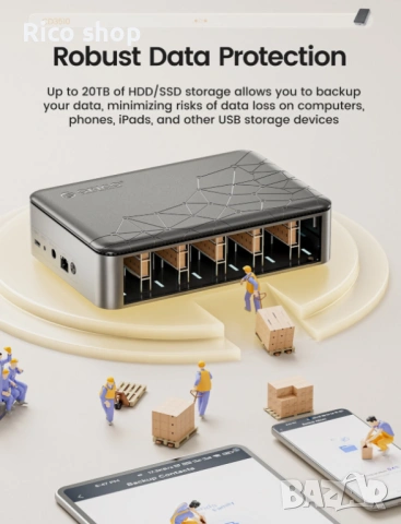 ORICO Персонално облачно съхранение, мрежово свързано съхранение, 3.5-инчов корпус за твърд диск, снимка 3 - Друга електроника - 54132000