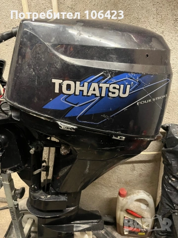 Извънбордов мотор 9,8 коня къс ботуш”Tohatsu”, снимка 2 - Воден транспорт - 54026134