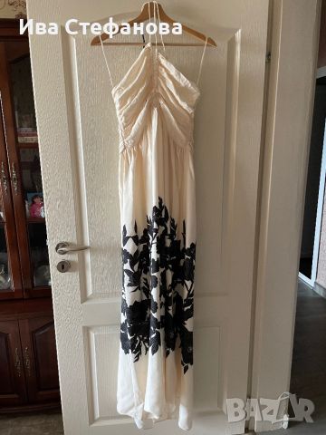 Разкошна нова дълга ежедневна елегантна бежова рокля Reserved 100% вискоза , снимка 1 - Рокли - 46258620