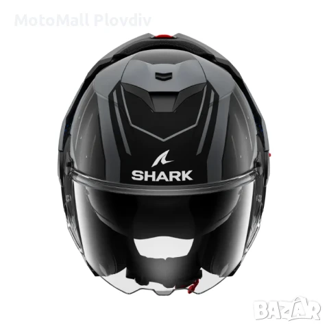 Каска Shark Oxo Rydger Mat Anthracite Blue Black, снимка 6 - Аксесоари и консумативи - 50582237