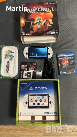 Modded Ps Vita PCH-2000 Minecraft Limited Edition Complete in Box 128GB/256GB with games, снимка 2 - PlayStation конзоли - 54083602