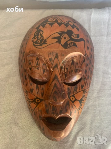 дървена африканска маска  , снимка 2 - Антикварни и старинни предмети - 51265930