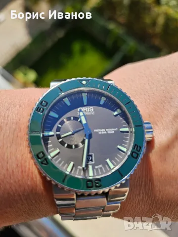  ORIS AQUIS Small Second, Date, снимка 3 - Мъжки - 47674620