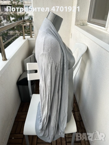 Сива тънка жилетка, снимка 5 - Жилетки - 53215681