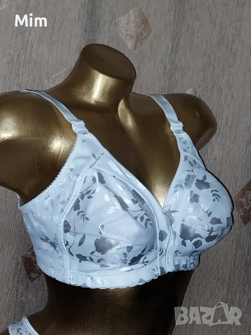 Резервирани NATURANA 85 B Бял сутиен с флорални сатенени цветя , снимка 4 - Бельо - 51706147
