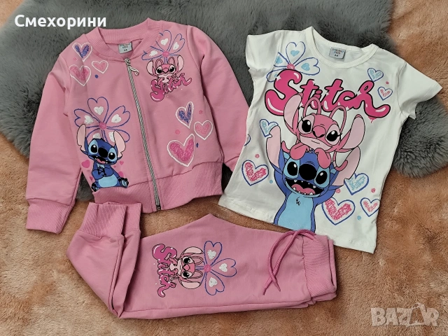 Детски памучен комплект Стич, от тънко трико , снимка 6 - Детски комплекти - 53004672