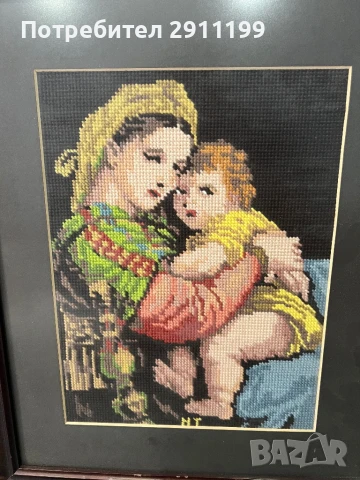 Гоблен на момиче с дете, снимка 4 - Гоблени - 50836101