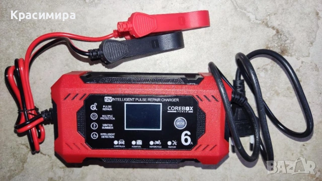 Интелигентно зарядно устройство за акомулатор 12V с LCD дисплей, 6A, снимка 3 - Аксесоари и консумативи - 54173254