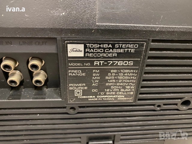 Toshiba RT-7760S, снимка 6 - Радиокасетофони, транзистори - 52469889