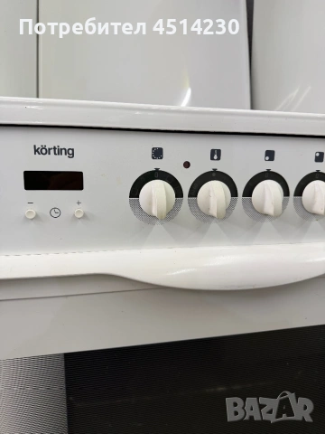 Готварска печка Korting с керамични котлони – отлично състояние, снимка 2 - Печки, фурни - 53751070