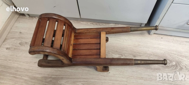 Декоративна, ръчно изработена дървена количка, снимка 9 - Антикварни и старинни предмети - 52560228