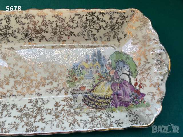 Старо английско плато, снимка 7 - Антикварни и старинни предмети - 53897553