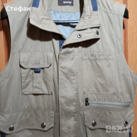 Тъмносив елек с 8 джоба, снимка 3 - Якета - 53067268