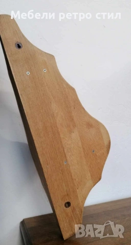 Ефектна ъглова етажерка от дъб с красива естествена шарка. Изключително стилна и практична., снимка 7 - Етажерки - 53524810