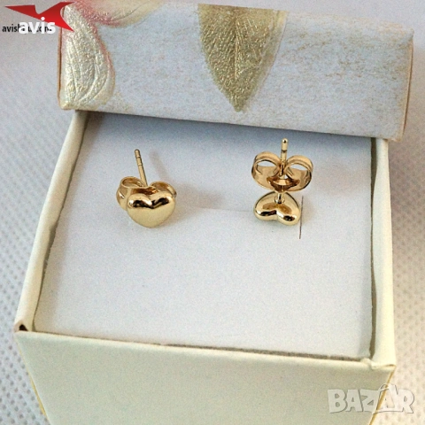 Обеци с 14К златно покритие 2141855, снимка 2 - Обеци - 53147293