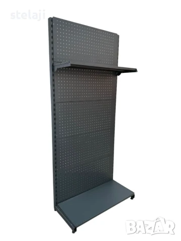 Стелаж с перфо гръб за куки в тъмно сив мат Еко Лайн/НОВИ/, снимка 3 - Стелажи и щандове - 51374581