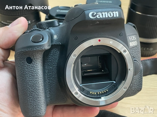 Canon EOS 800D + 4 обектива, снимка 13 - Фотоапарати - 52481820