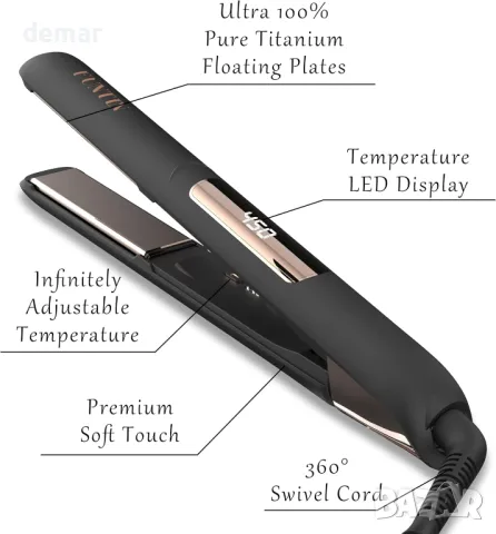 FUNTIN S10 преса за коса: 2 в 1 - изправяне или къзрене, снимка 2 - Преси за коса - 49791757