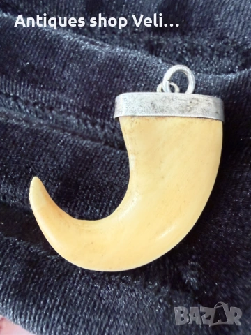 Виулка от кост със сребърен обков №7834 , снимка 3 - Колиета, медальони, синджири - 53082550