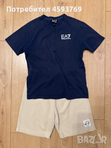 Детска тениска и панталонки ЕА7, размер 140 см