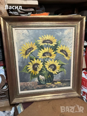 Картина масло със сланчогледи