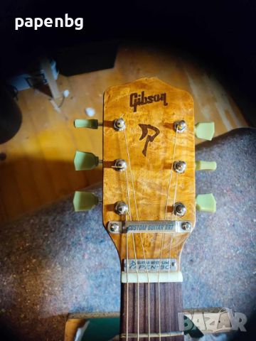 Акустична стара българска китара Джибсон - реставрирана и стилизирана., снимка 9 - Китари - 43231337