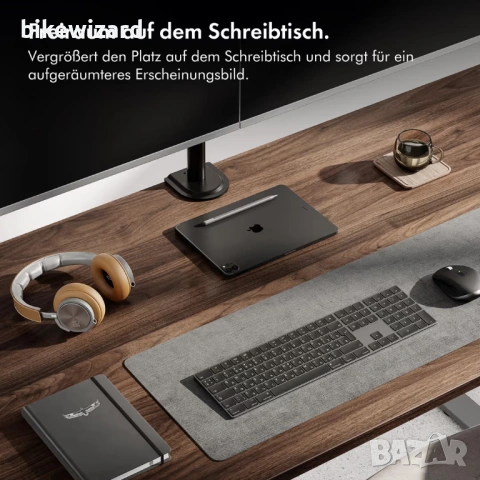 Скоба за бюро с регулируема височина за монтиране на два монитора VonHaus – 13-32 инча НОВА, снимка 2 - Друга електроника - 53639607