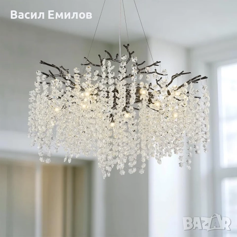 Луксозен кристален полилеи тип клони на дърво