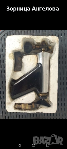 Немски уред Горелка с поялник от 1976. Работещ на бензин. С налична документация и резервни части , снимка 3 - Антикварни и старинни предмети - 53627663