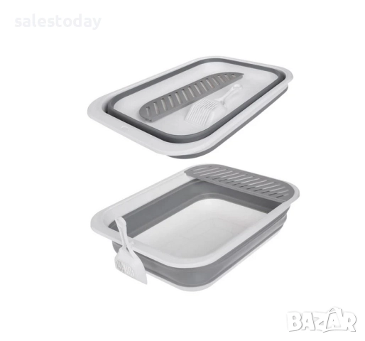 Котешка тоалетна+ лопатка, сгъваема подложка за котки, снимка 3 - Други стоки за животни - 52571015