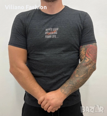 Мъжка тениска със щампа на гърба, снимка 2 - Тениски - 52302220