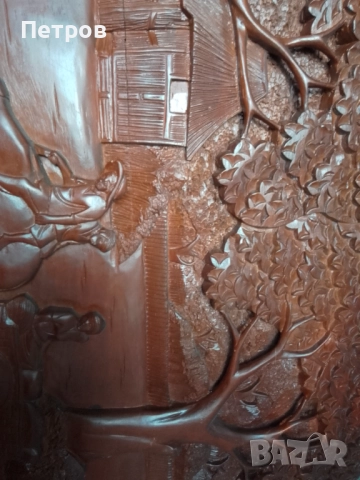 картина дърворезба 133/61 см, снимка 3 - Картини - 52941957