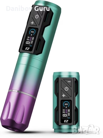 EZ P2S Pro Безжичен пистолет за татуировки - Ротационна машина за татуировки с допълнителен OLED 