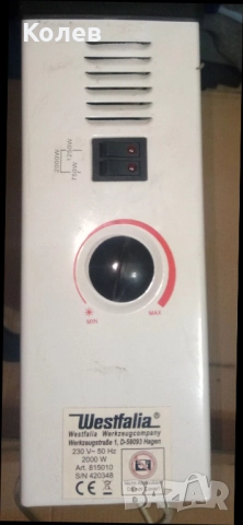 Konvektor 2000 W за отопление, снимка 2 - Печки, фурни - 52238112