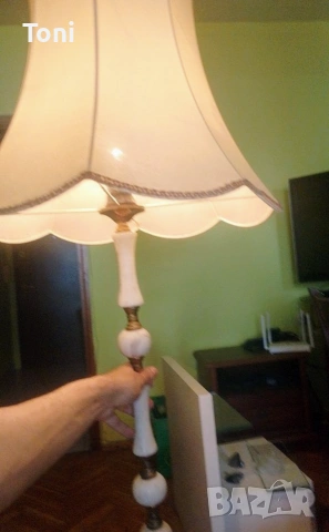 мраморен лампион 1981г, винтидж ретро лампа 1982г