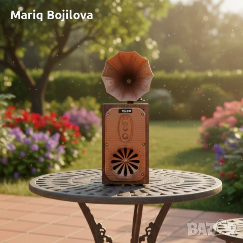 Bluetooth радио колонка AS39, 1x8W, 1200mAh, Кафяв – ретро звук, снимка 7 - Bluetooth тонколони - 53441223