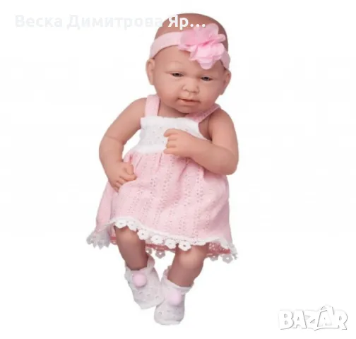 Кукла Junfa Pure Baby в розово 35см, снимка 5 - Кукли - 48253583