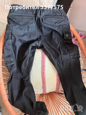 G-star Raw черен мъжки панталон карго, снимка 3 - Панталони - 45998219