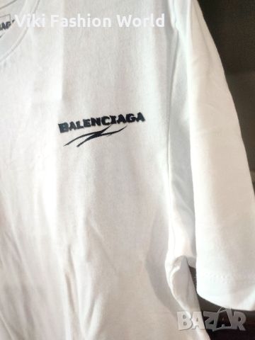 Balenciaga тениска бяла , снимка 4 - Тениски - 45561446