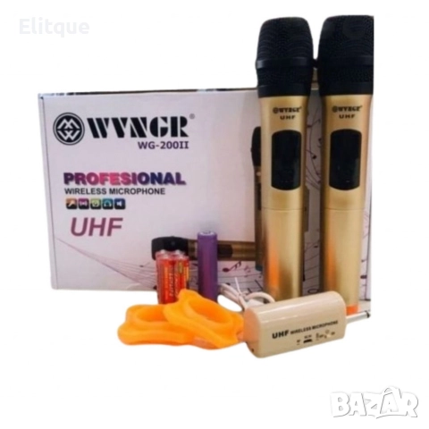 Комплект от 2бр безжични микрофони с дисплей,WVNGR WG-200II, снимка 5 - Друга електроника - 52840360