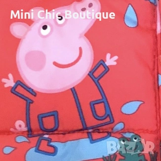 Червена грейка Peppa Pig (Пепа Пиг) 3-4 г (104 см) – като нова, топла, с качулка