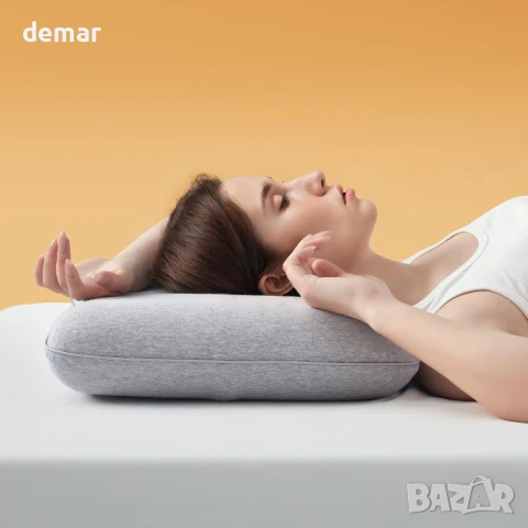 Възглавница от мемори пяна Sonive, регулируема, охлаждаща, 60x40x10+2 см, сива, снимка 1